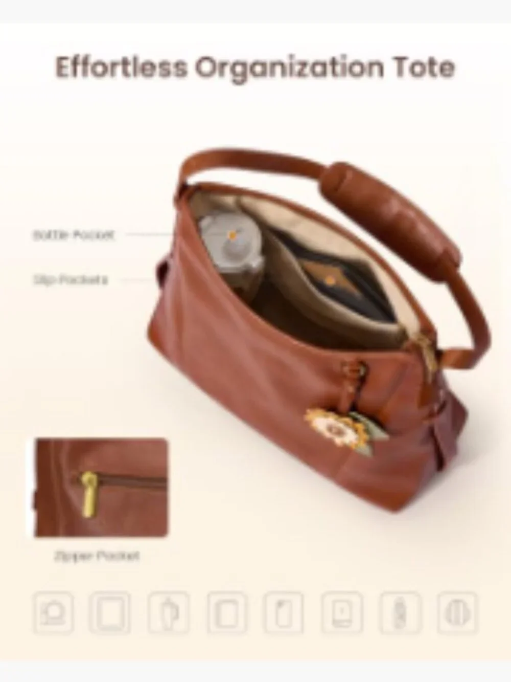 Women's Hobo Shoulder Crossbody Bag - PU Leather Handbag